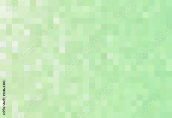 Fototapeta Abstract green mint light background with squares, mosaic, geometric pattern.
