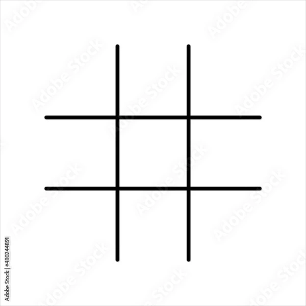 Fototapeta Tic Tac Toe Grid Classic Game Board