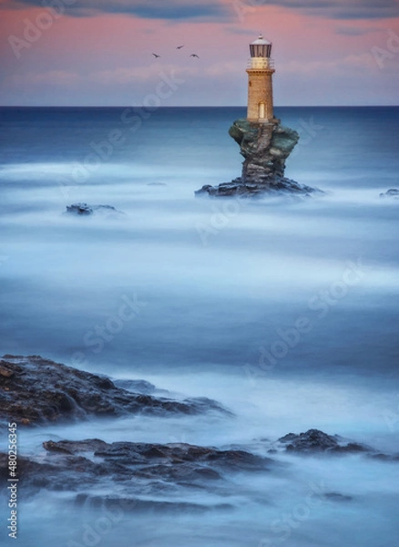 Obraz The Tourlitis Lighthouse in Chora Andros
