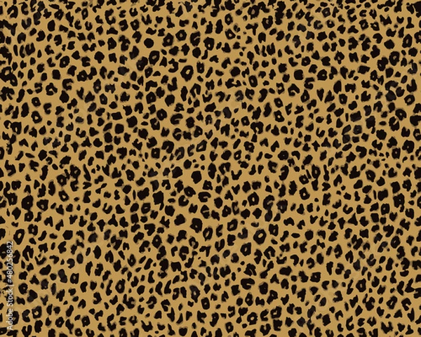 Obraz Full seamless leopard cheetah animal skin pattern. Brown design for textile fabric printing. Suitable for fashion use.