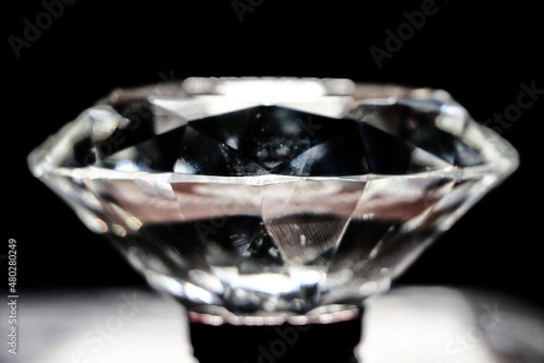 Fototapeta Macro close up of flawed cut and polished gemstones