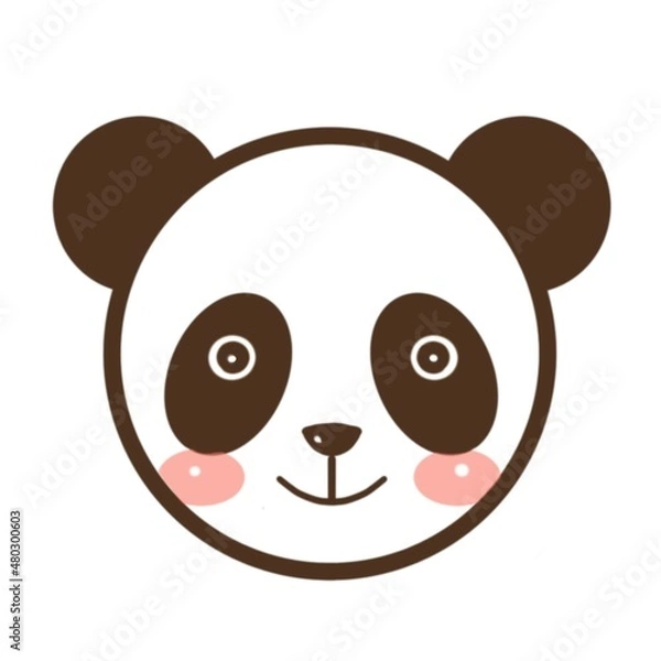 Obraz 動物のかわいいイラスト素材　パンダ