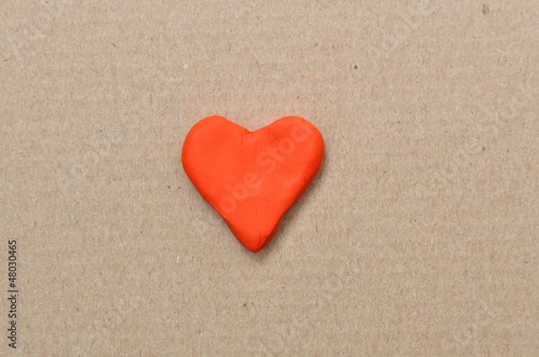 Fototapeta Plasticine heart Valentine's Day