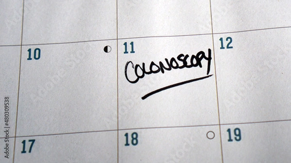 Obraz Appointment for colonoscopy written on a calendar