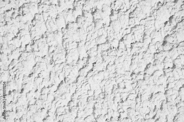 Obraz White wall background cement rough abstract  texture for design and backdrop.