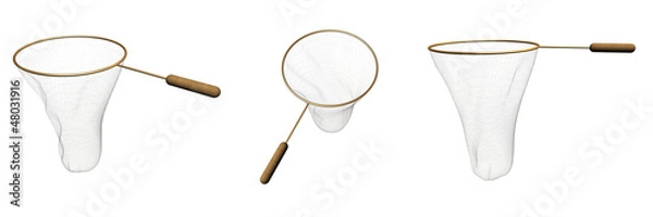 Obraz Trzy sieci rybackie 3D