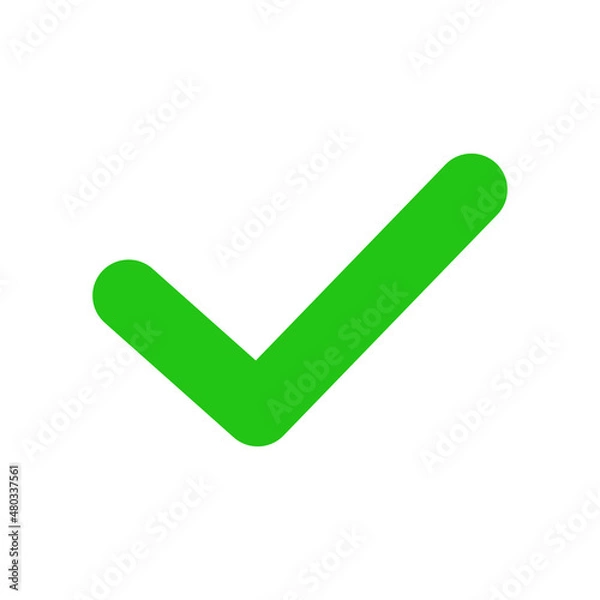Fototapeta Green check mark icon. Vector.
