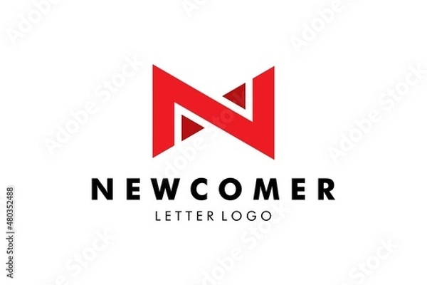 Fototapeta Letter N Logo : Suitable for Company Theme, Technology Theme, Infographics and Other Graphic Related Assets.