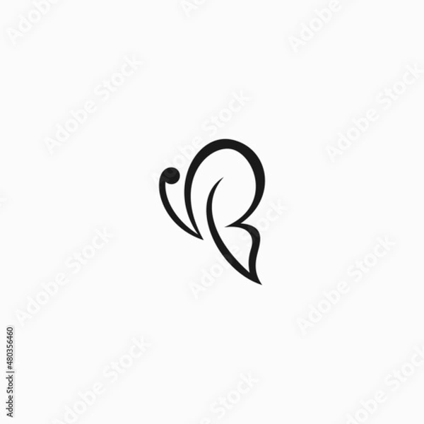 Obraz LETTER B BUTTERFLY LOGO VECTOR EDITABLE