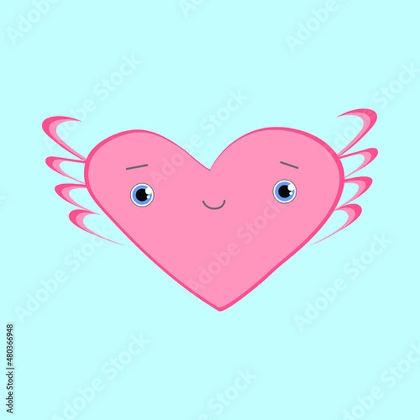 Obraz Heart with angel wings. 
