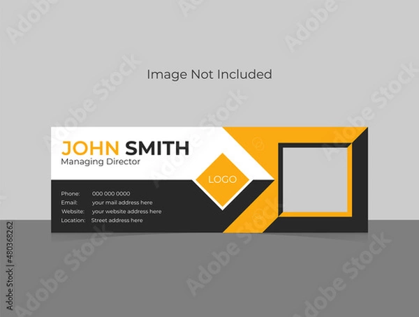 Fototapeta Modern email signature design template useing for social media,facebook,instagram cover banner profile photo gmail e-signature
