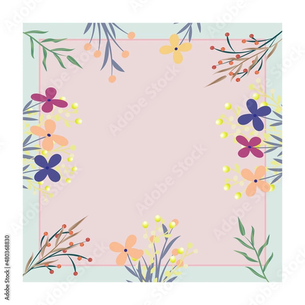 Obraz spring delicate flowers in a frame