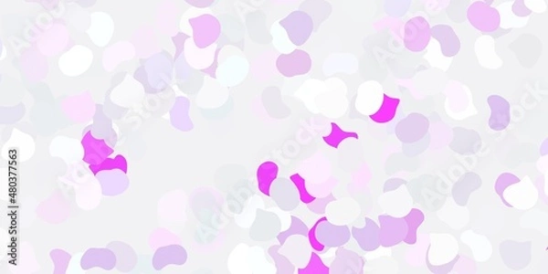 Fototapeta Light purple vector texture with memphis shapes.