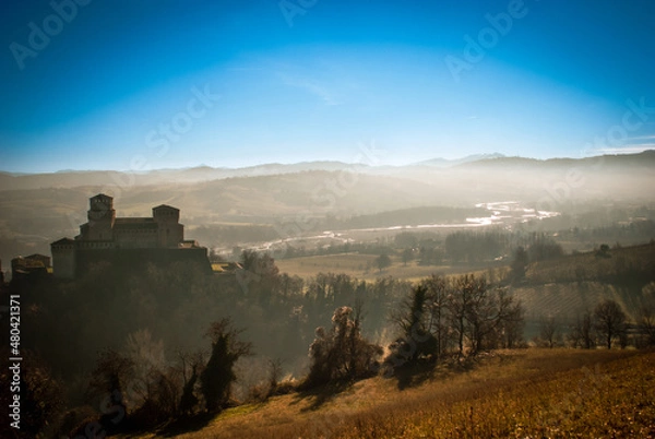 Obraz Paesaggio con castello