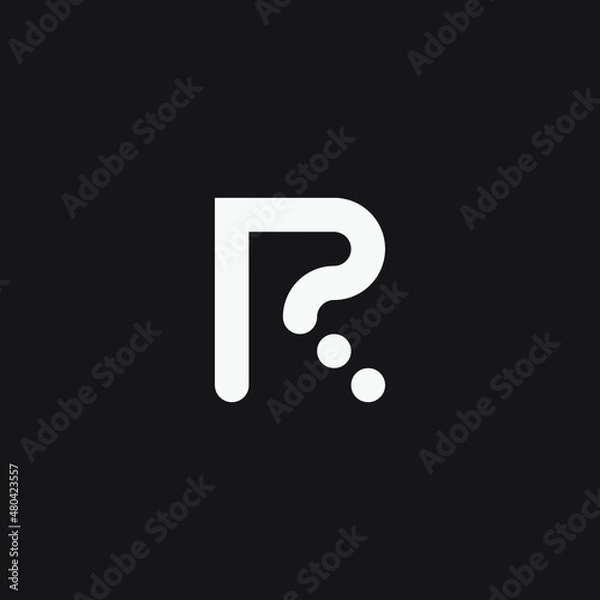 Obraz Initial letter R monogram logo design.