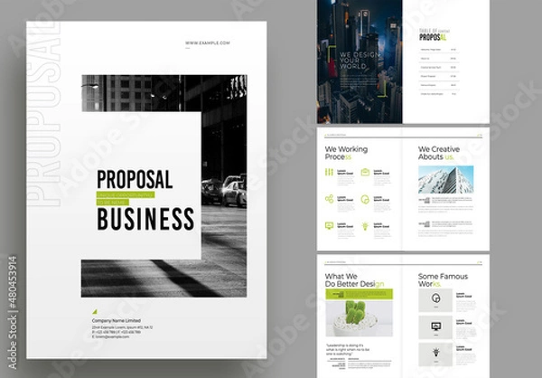 Fototapeta Creative Minimal Proposal Layout