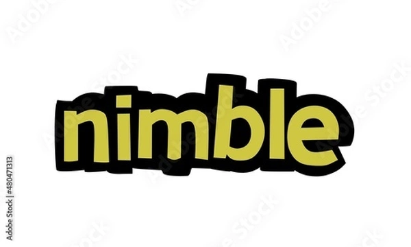 Fototapeta NIMBLE writing vector design