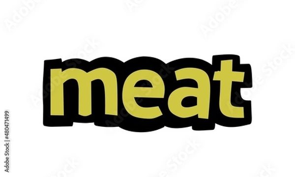 Fototapeta meat lettering vector design