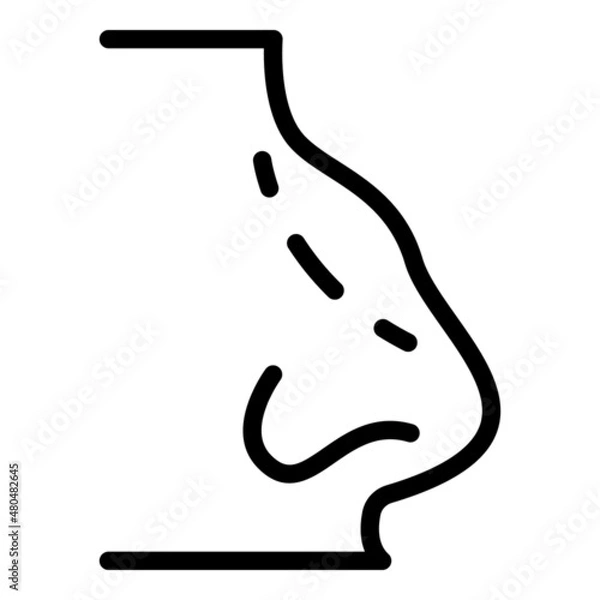 Obraz Human rhinoplasty icon outline vector. Open face