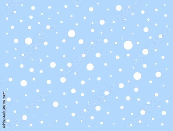 Obraz Blue background with white dots like snow.