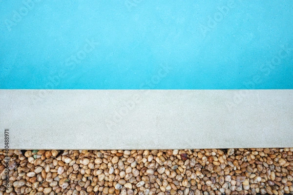 Obraz the aerial view of swimming pools decking with blue water