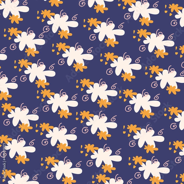 Fototapeta Illustration vector of abstract shapes flower seamless pattern for background premium vector
for kids and baby. Print on cloth, fabric, linen, textile and wallpaper background
