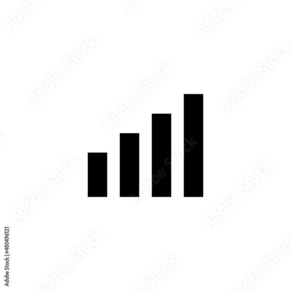 Fototapeta Network signal simple flat icon vector illustration