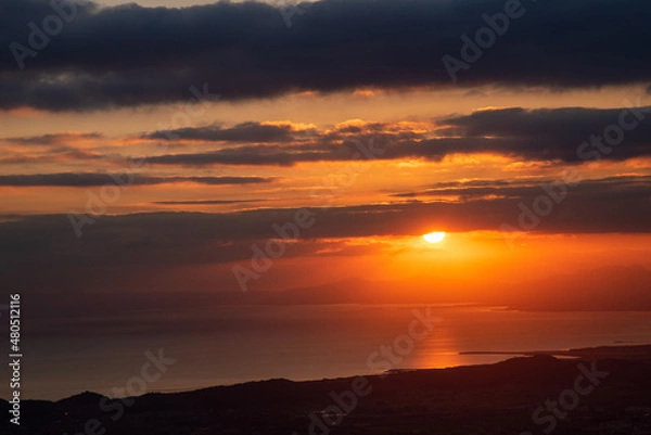 Obraz 北九州平尾台桶ヶ辻での初日の出