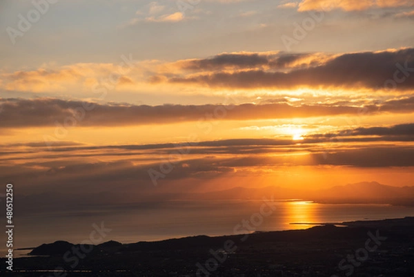 Fototapeta 北九州平尾台桶ヶ辻での初日の出
