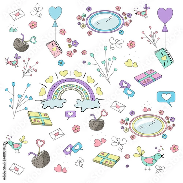 Fototapeta set of icons