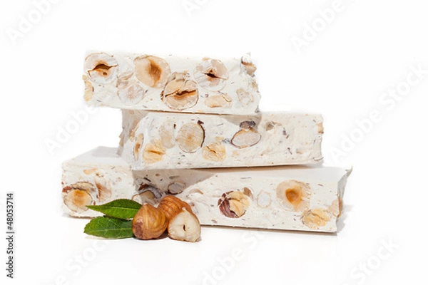 Obraz nougat with hazelnuts