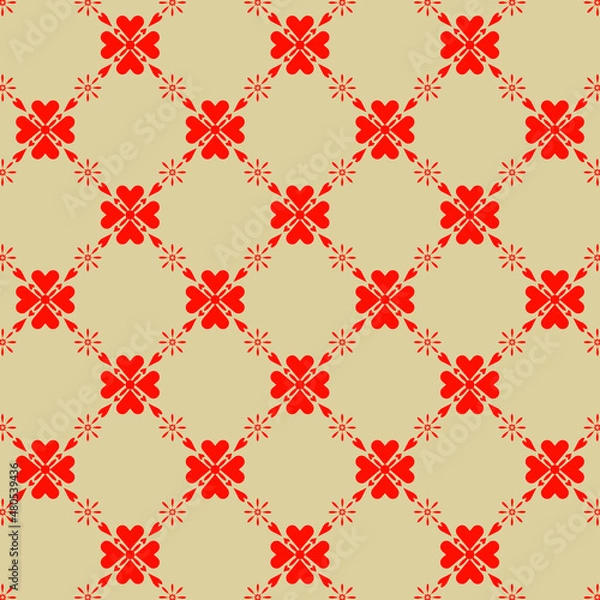 Obraz Valentine's day background, Abstract seamless pattern with hearts. Template greeting card, invitation and advertising banner, brochure. Cute Valentine cards. Wrapping paper for present.