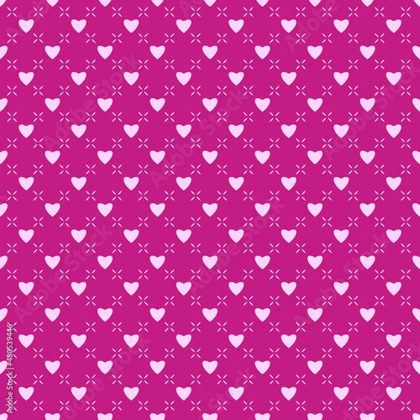 Obraz Valentine's day background, Abstract seamless pattern with hearts. Template greeting card, invitation and advertising banner, brochure. Cute Valentine cards. Wrapping paper for present.