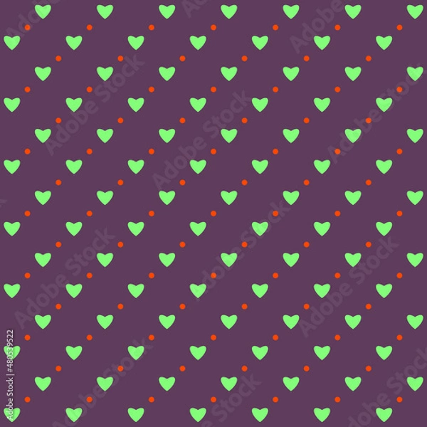 Obraz Valentine's day background, Abstract seamless pattern with hearts. Template greeting card, invitation and advertising banner, brochure. Cute Valentine cards. Wrapping paper for present.