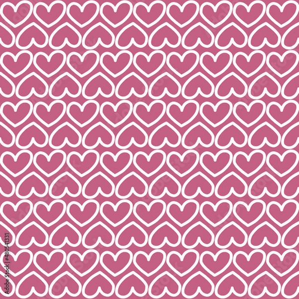 Obraz Valentine's day background, Abstract seamless pattern with hearts. Template greeting card, invitation and advertising banner, brochure. Cute Valentine cards.