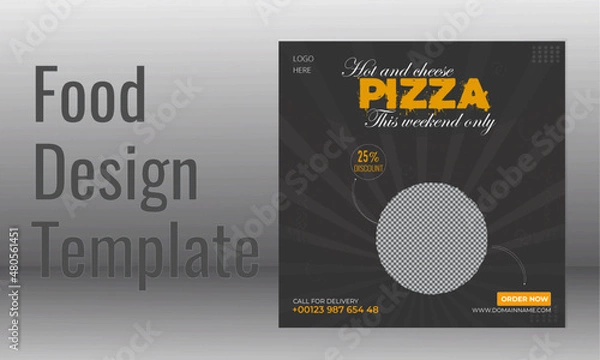 Fototapeta Unique Simple Food Design Template