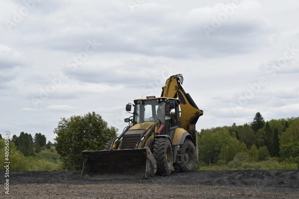 Fototapeta excavator at work