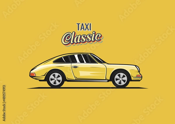 Obraz Custom classic car in retro style