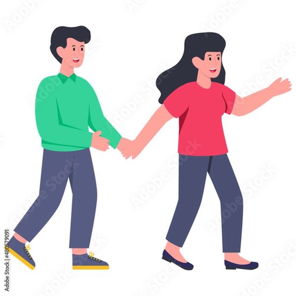 Fototapeta An illustrations design of couple