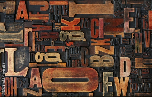 Obraz beautiful printing letters.