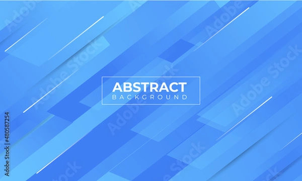 Obraz Blue abstract background geometric crossed line shapes illustration 
