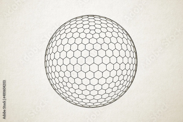 Obraz Compound eye 3D illustration, insect eyes