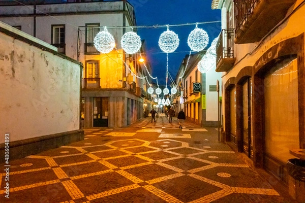 Fototapeta Ponta Delgada, Azores - December 8, 2021
Ponta Delgada Streets at Night