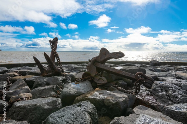 Fototapeta Povoação, Azores - July 25, 2021
Propeller on display by the sea