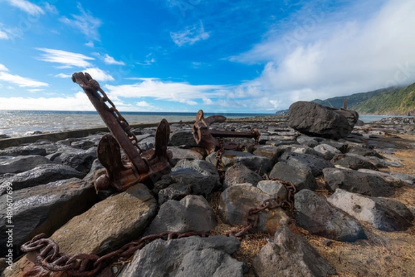 Fototapeta Povoação, Azores - July 25, 2021
Propeller on display by the sea