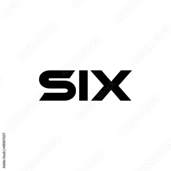 Fototapeta SIX letter logo design with white background in illustrator, vector logo modern alphabet font overlap style. calligraphy designs for logo, Poster, Invitation, etc.