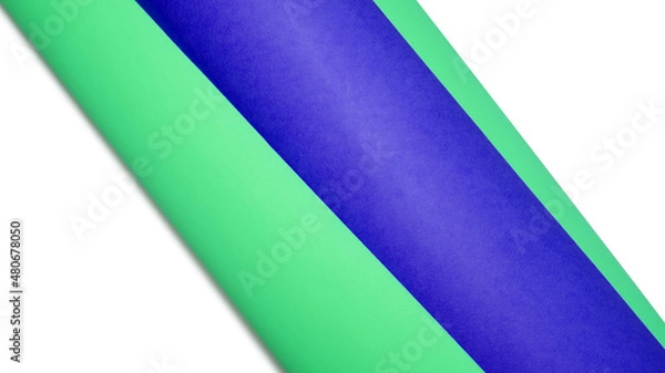 Fototapeta Multicolor cardboard paper kept on white background