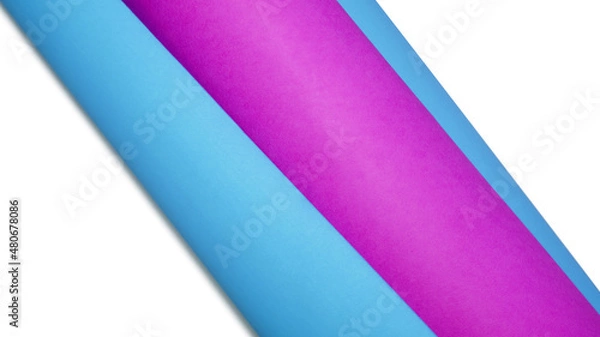 Fototapeta Multicolor cardboard paper kept on white background