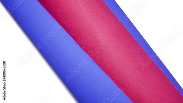 Fototapeta Multicolor cardboard paper kept on white background