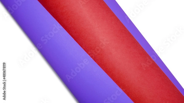 Fototapeta Multicolor cardboard paper kept on white background